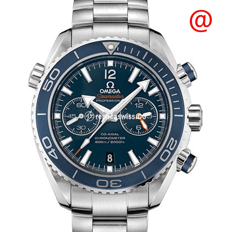 Omega Seamaster 232.90.46.51.03.001 Replica: Automatic Blue Dial, Titanium Case & Silver Band Watch