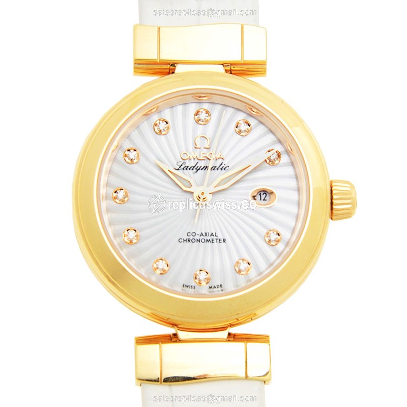 Omega Seamaster 425.63.34.20.55.001 Automatic — White Dial, Leather Strap, Sapphire Crystal Watch