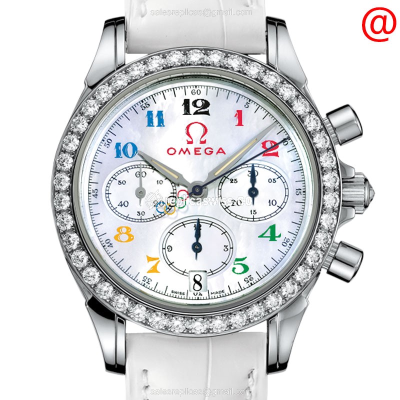 Omega Seamaster 4876.70.36 — Automatic White Dial, Polished Stainless Steel, Diamond Bezels Watch