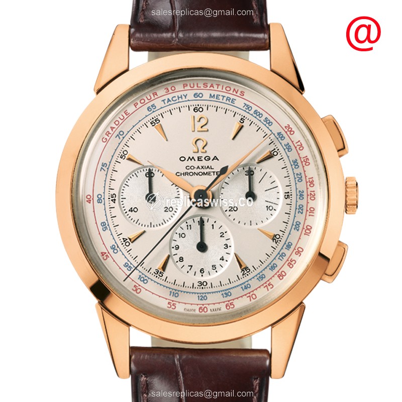 Omega Seamaster 516.53.39.50.02.001 Replica | Manual Wind | 18kt Rose Gold Case, Silver Dial Watch
