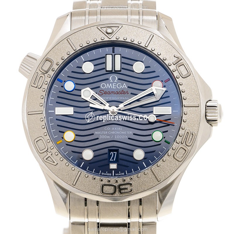 Omega Seamaster 522.30.42.20.03.001 Replica with Automatic Movement Blue Steel Dial Watch