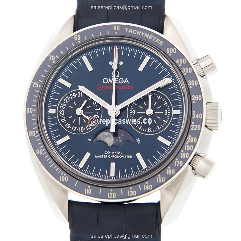 Omega Speedmaster 304.33.44.52.03.001 Replica with Automatic Movement & Blue Steel Case Watch