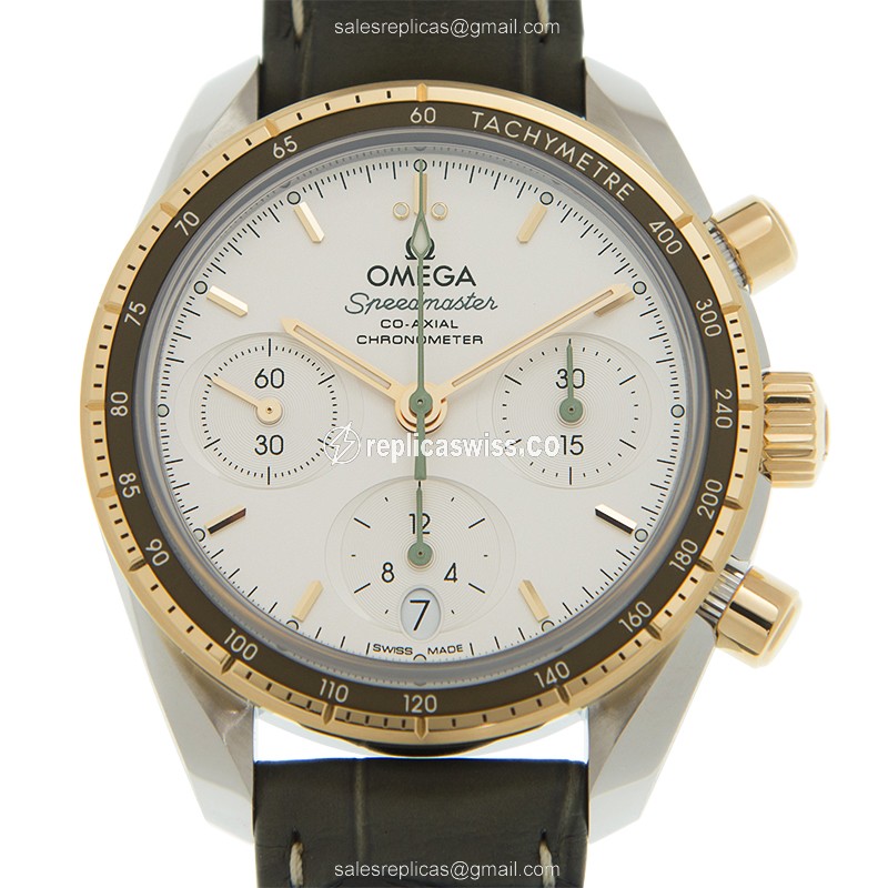 Omega Speedmaster 324.23.38.50.02.001 Replica in 18kt Gold & White Dial | Automatic Movement Watch