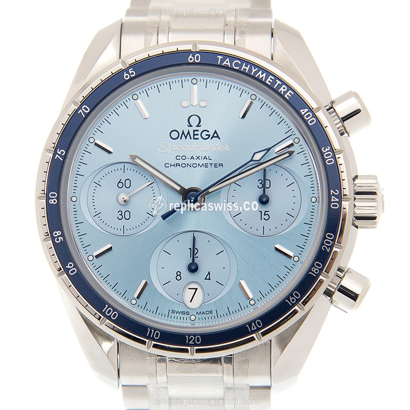 Omega SPEEDMASTER 324.30.38.50.03.001 Replica, Automatic Blue Dial, Stainless Steel Case Watch