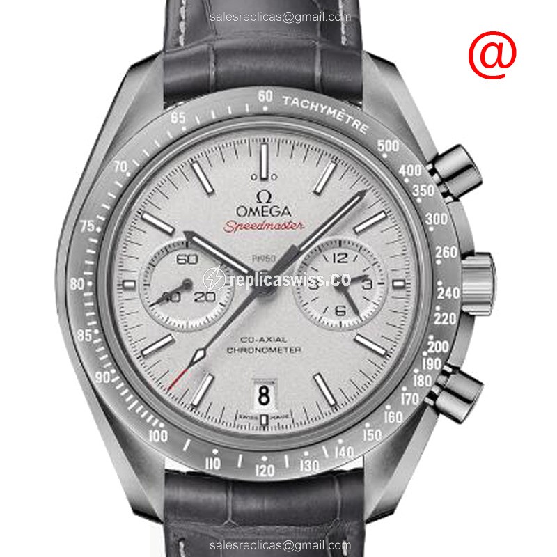 Omega Speedmaster Replica | Automatic, Ceramic Gray Dial | Alligator Grey Strap Watch