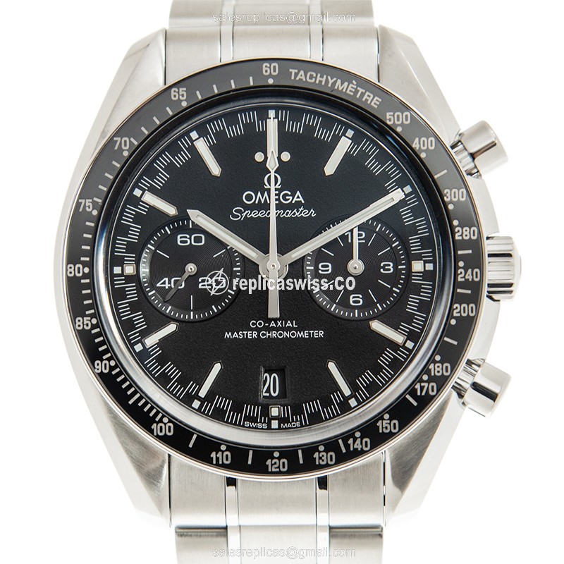 Omega Speedmaster Replica in Polished Steel Case | Automatic Movement | Black Dial Watch