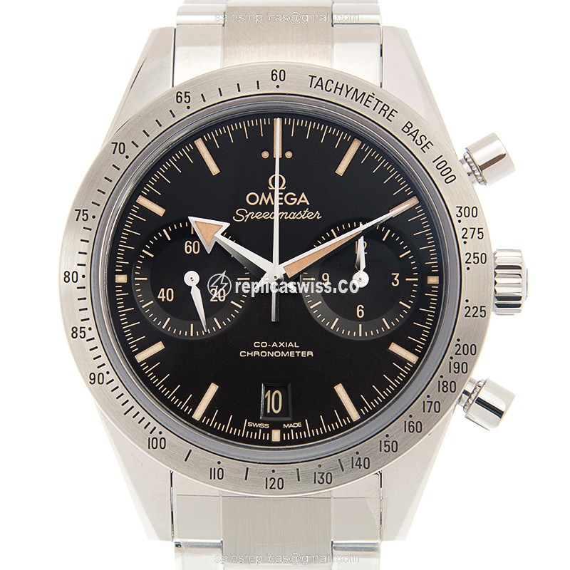 Omega Speedmaster Replica in Stainless Steel Case & Black Dial, Automatic Movement Watch