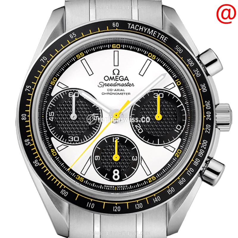 Omega Speedmaster Replica in Stainless Steel Case & White Dial, Automatic Movement Watch