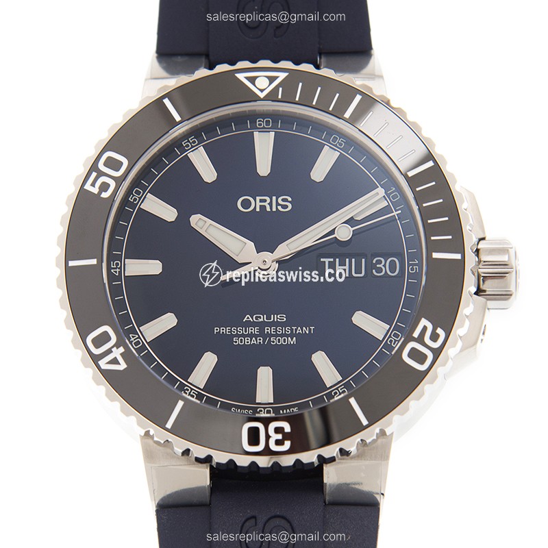 Oris 01 752 Divers Replica, Automatic Movement, Blue Steel Case & Dial Watch