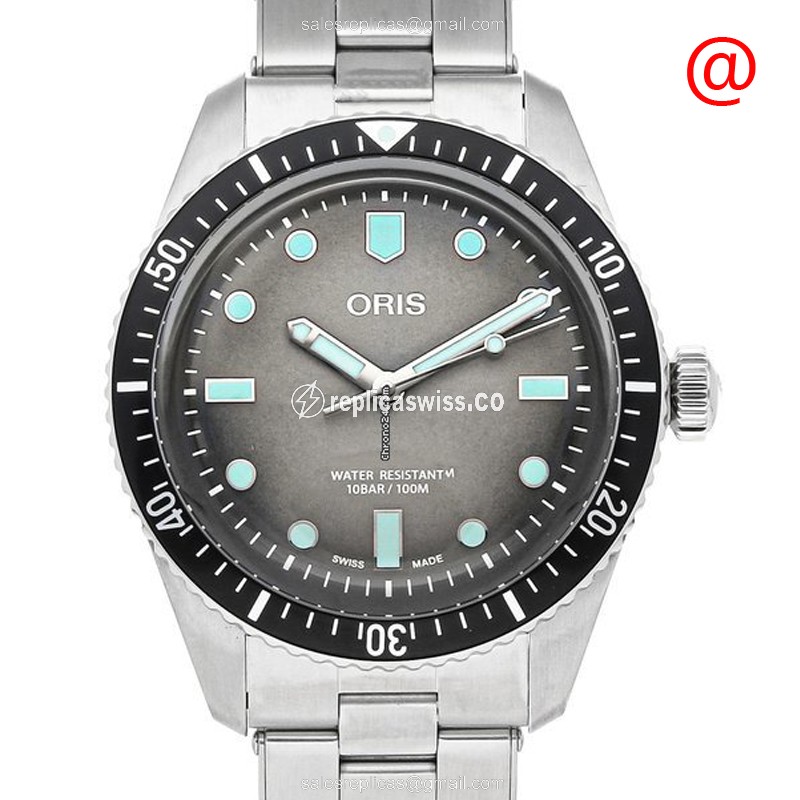 Oris 733 7707 4053-07 Divers Replica in Stainless Steel with Automatic Movement Gray Dial Watch