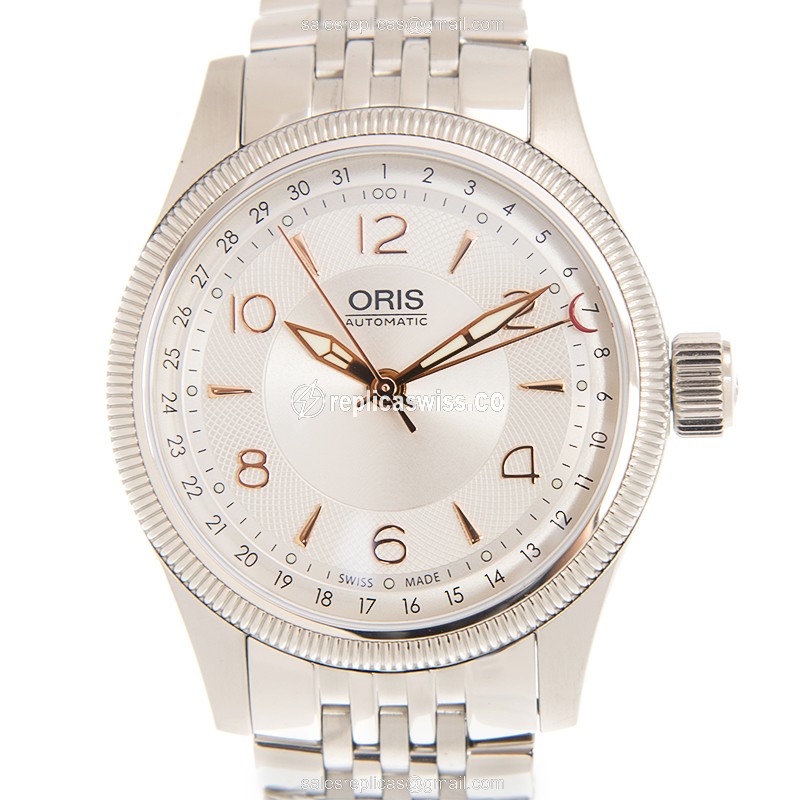 Oris 754 7679 4031 Aviation Replica, Automatic Movement, Silver Dial & Case Watch