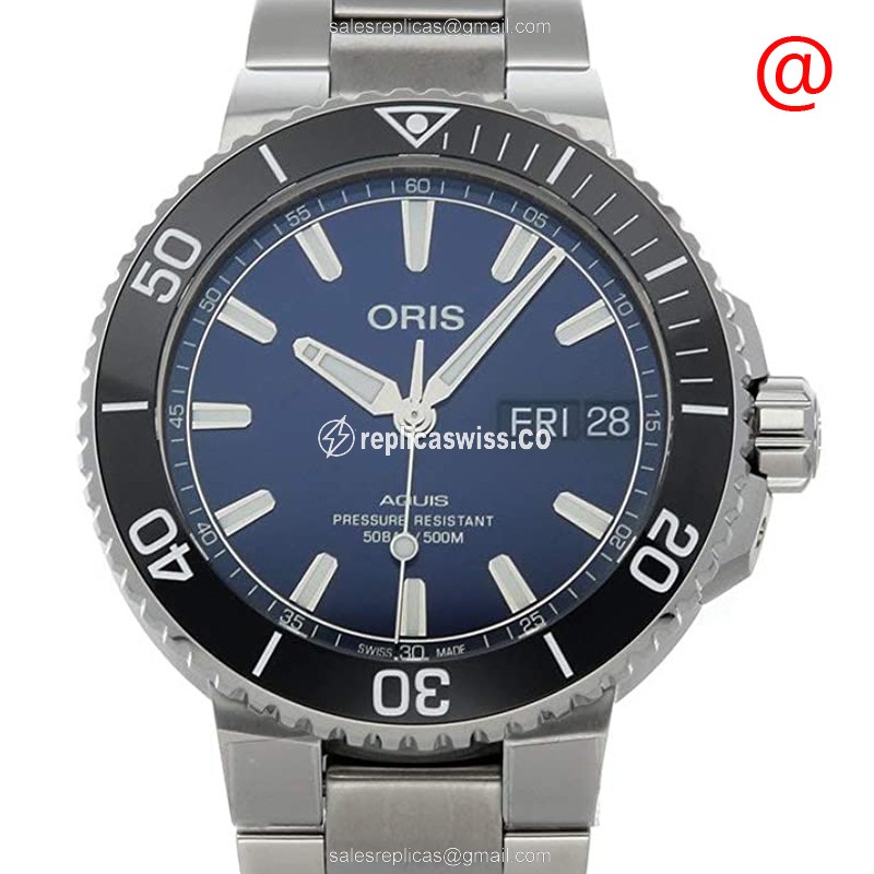 Oris Aquis 752 7733 Replica Watch | Automatic Movement, Blue Dial, Stainless Steel Case