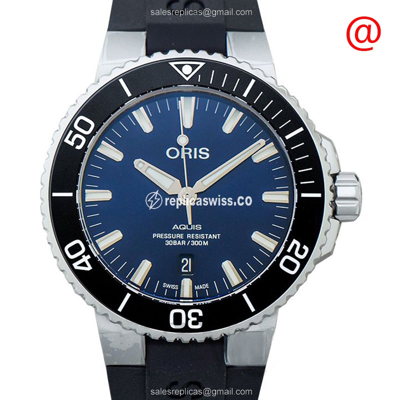 Oris Aquis 7730 Blue Dial Steel Case Automatic Movement Luxury Watch