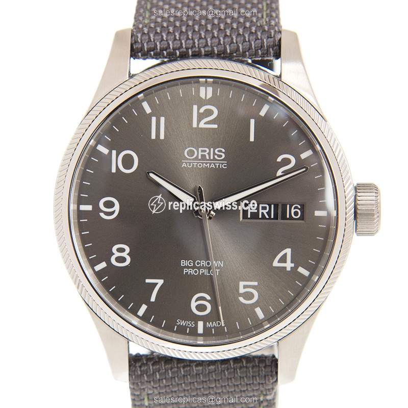 Oris Big Crown Propilot Replica Watch | Automatic Movement | Stainless Steel Case & Gray Dial