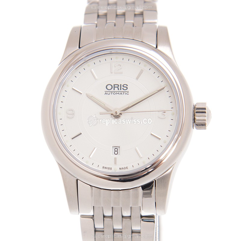Oris Classic Date 561 7650 4031 Replica in Stainless Steel with Automatic Movement Silver Dial
