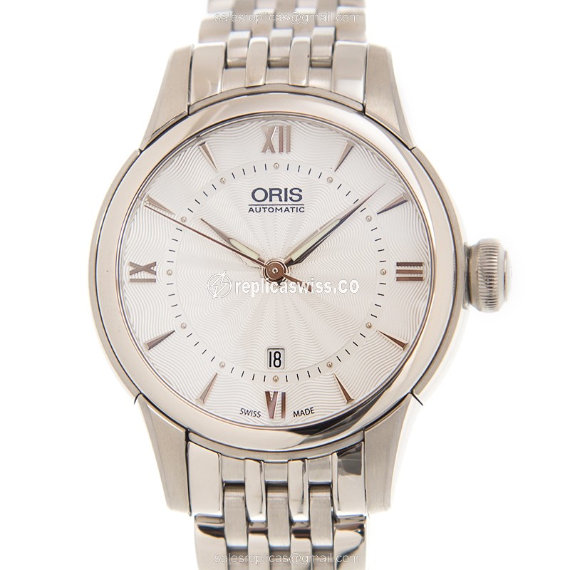 Oris Classic Date 561 7687 Replica with Automatic Movement Silver Dial on Steel Strap Watch