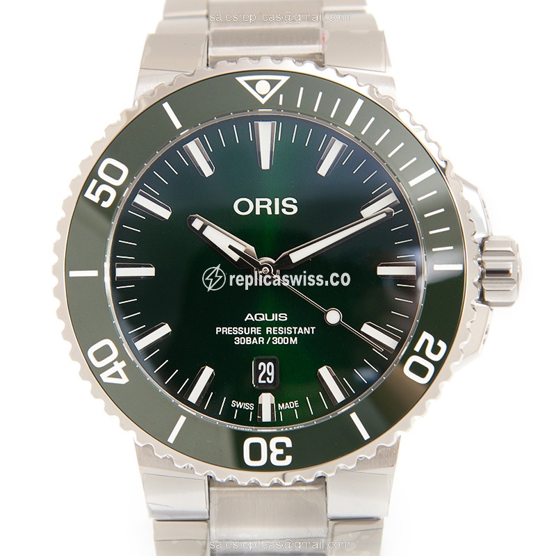 Oris Divers 01 Replica: Automatic Green Dial, Steel Case & Strap, Sapphire Crystal Watch