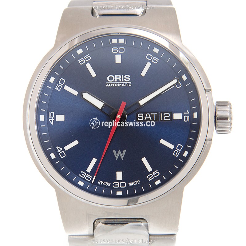 Oris MOTOR SPORT 735 Replica in Blue Dial & Stainless Steel Case, Automatic Movement Watch