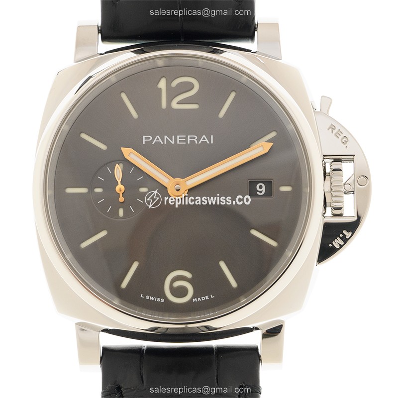 Panerai LUMINOR DUE Replica in Black Dial & Stainless Steel Case, Automatic Movement Watch