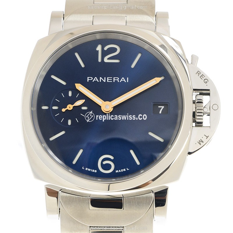 Panerai LUMINOR DUE Replica in Blue Dial & Stainless Steel Case, Automatic Movement Watch