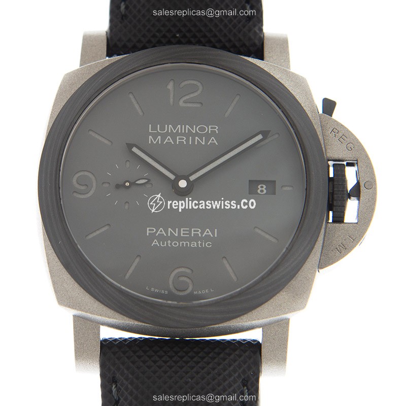 Panerai LUMINOR MARINA Carbon Fiber Replica | Automatic Movement, Gray Dial Watch