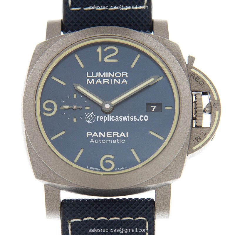 Panerai LUMINOR MARINA Replica in Blue Titanium Case & Automatic Movement Watch
