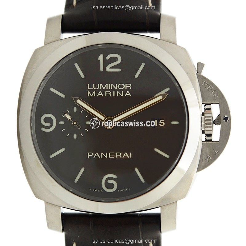 Panerai LUMINOR PAM00351 Replica | Automatic Movement | Brown Dial & Titanium Case Watch