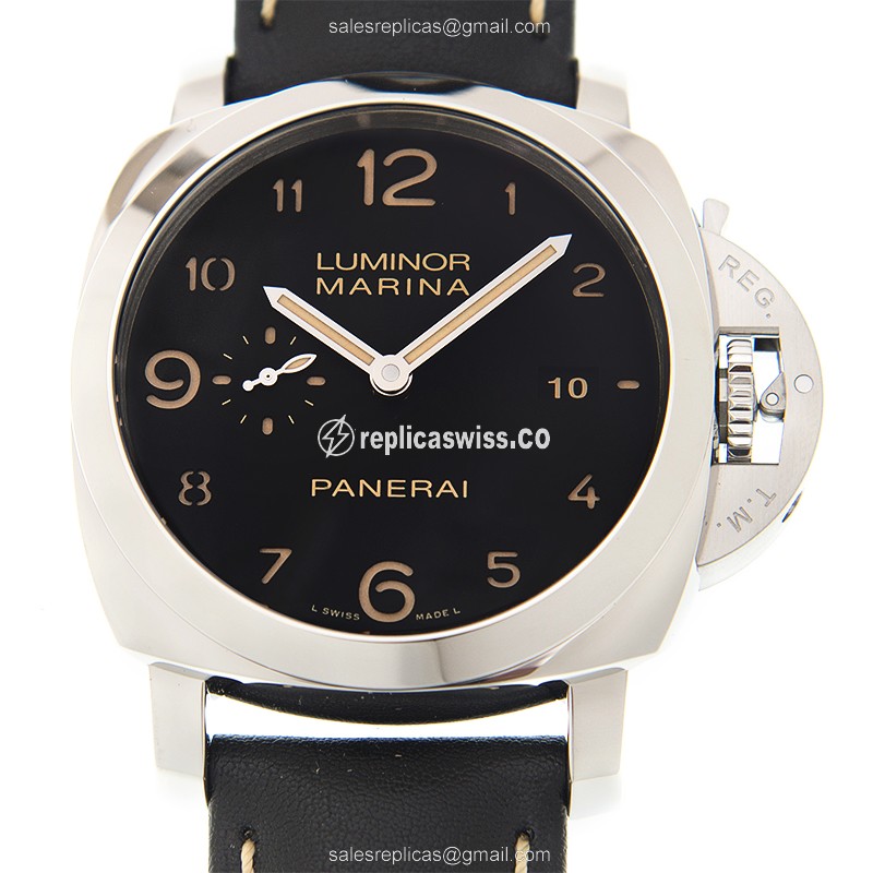 Panerai LUMINOR PAM00359 Replica in Black Dial & Stainless Steel Case Watch