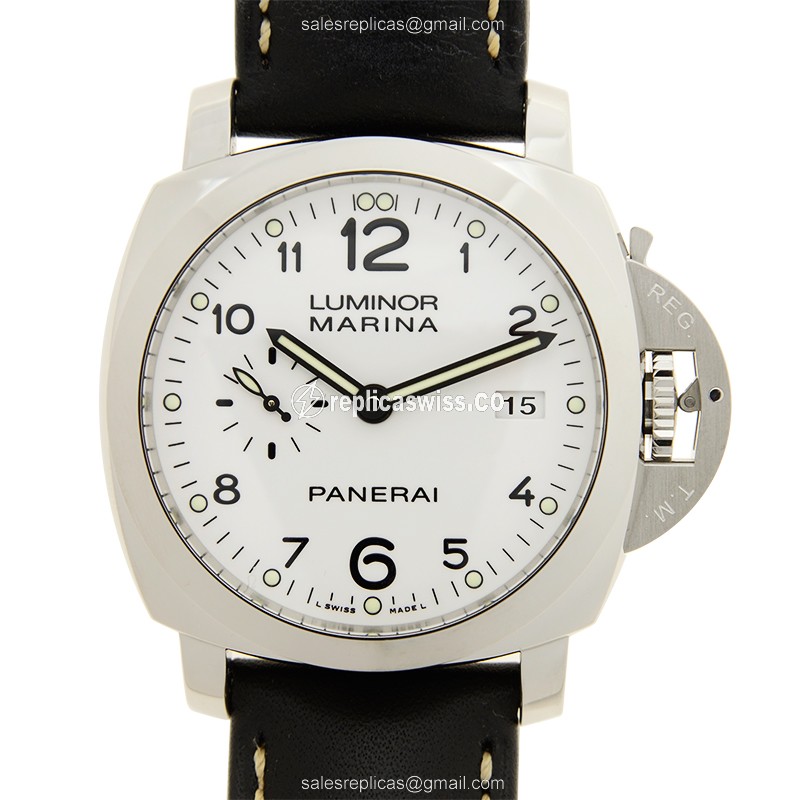 Panerai LUMINOR PAM00499 Replica with White Dial & Automatic Movement, Steel Case Watch