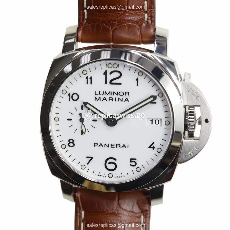 Panerai LUMINOR PAM00523 Replica, Automatic Movement, White Dial, Stainless Steel Case Watch