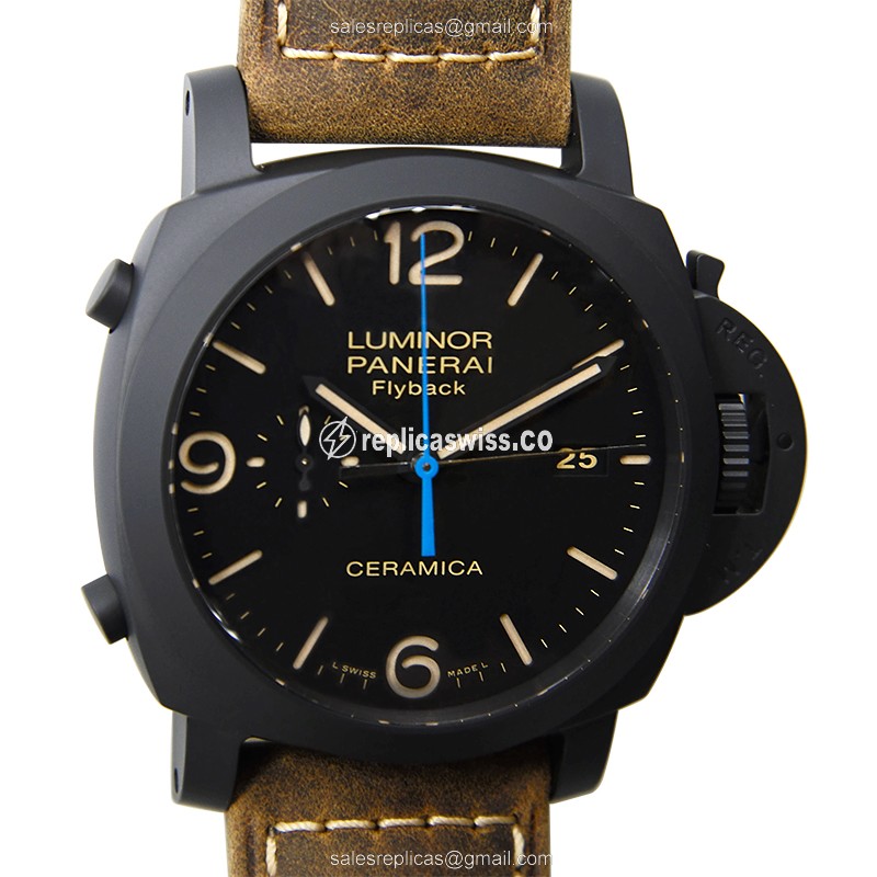 Panerai LUMINOR PAM00580 Replica | Automatic Movement | Black Ceramic Dial Watch