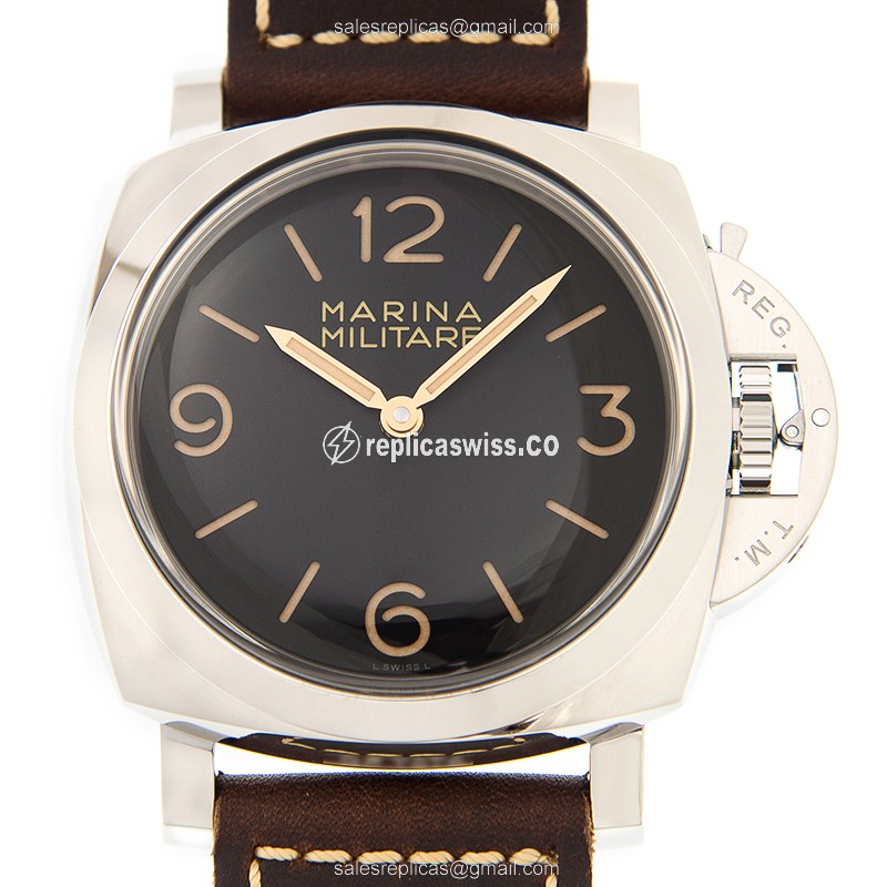 Panerai LUMINOR PAM00673 Replica | Manual Wind | Black Dial, Stainless Steel Case Watch