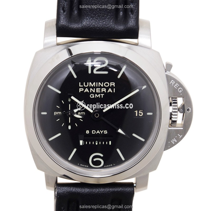 Panerai PAM00233 LUMINOR Steel Case Automatic Movement Black Dial Buckle Clasp Watch