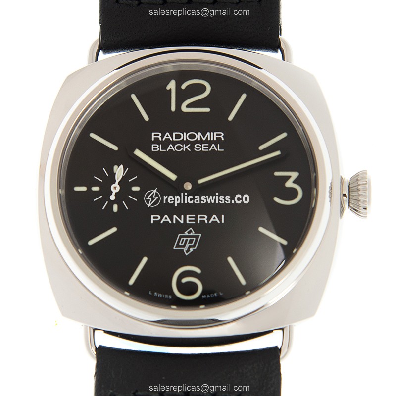 Panerai PAM00380 RADIOMIR Manual Wind | Black Dial | Stainless Steel Case & Black Cowhide Strap