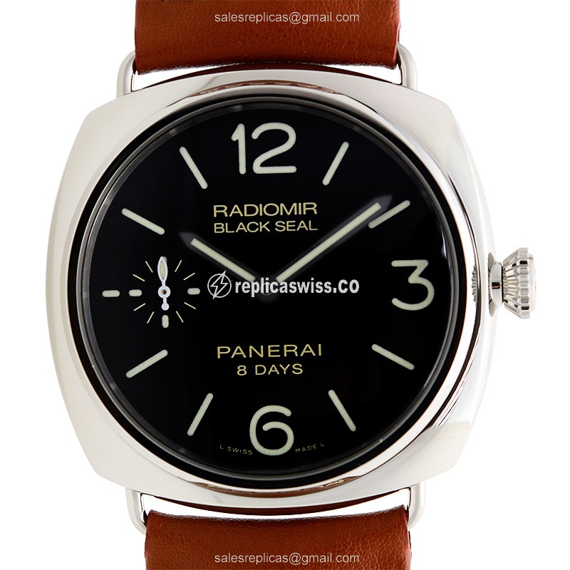 Panerai PAM00609 RADIOMIR Manual Wind | Black Dial | Stainless Steel Case | Brown Cowhide Strap
