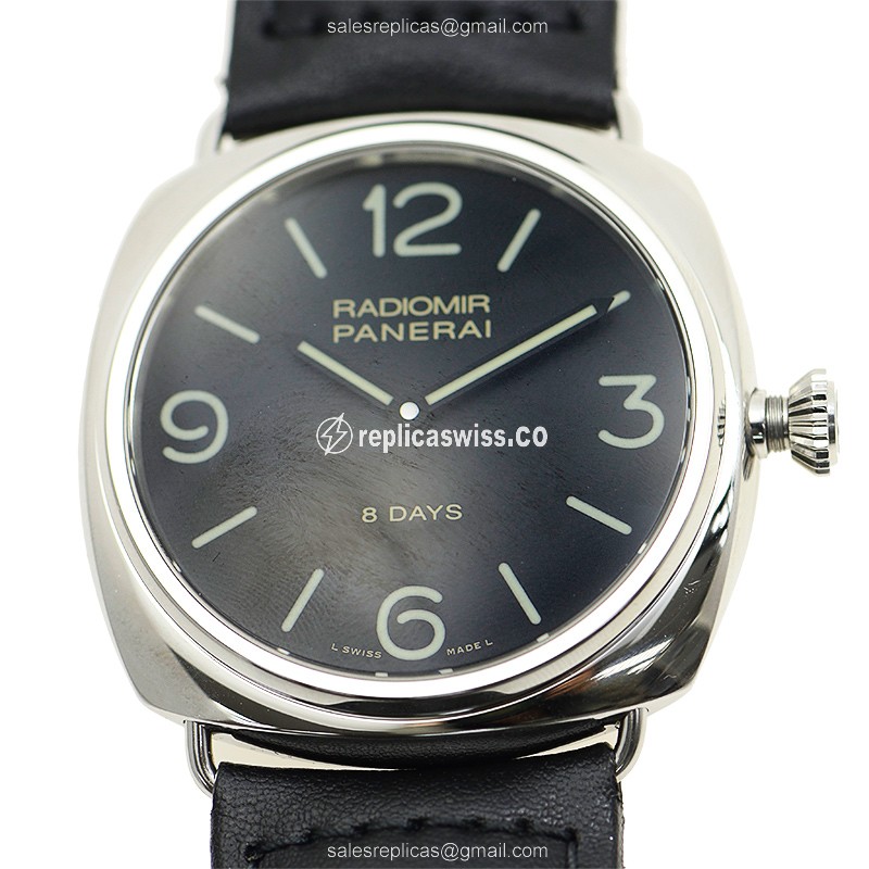 Panerai PAM00610 RADIOMIR Manual Wind Stainless Steel Replica | Black Dial | Cowhide Strap Watch