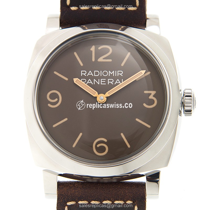 Panerai PAM00662 RADIOMIR Manual Wind — Elegant Brown Dial, Genuine Steel Case Watch