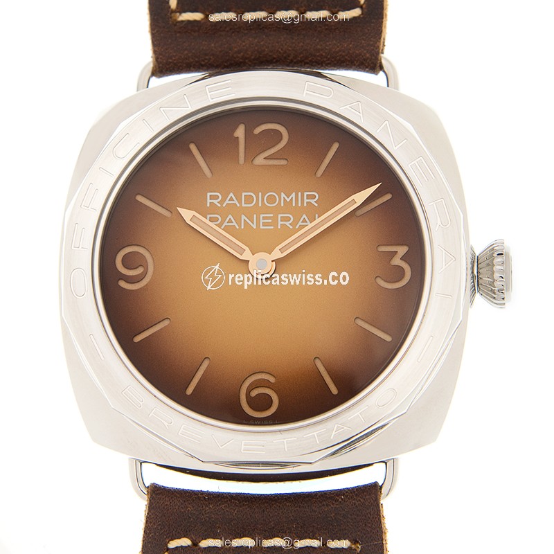 Panerai PAM00687 RADIOMIR — Manual Wind Movement, Brown Dial & Steel Case Watch