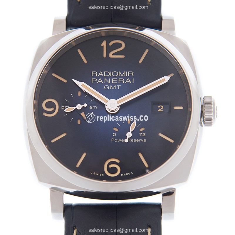 Panerai PAM00946 RADIOMIR Blue Dial Automatic Steel Case Leather Strap Sapphire Crystal Watch