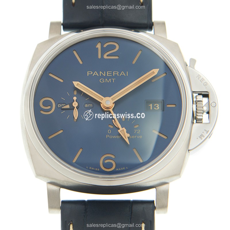 Panerai PAM00964 LUMINOR DUE Replica, Automatic Movement, Blue Dial, Stainless Steel Case Watch