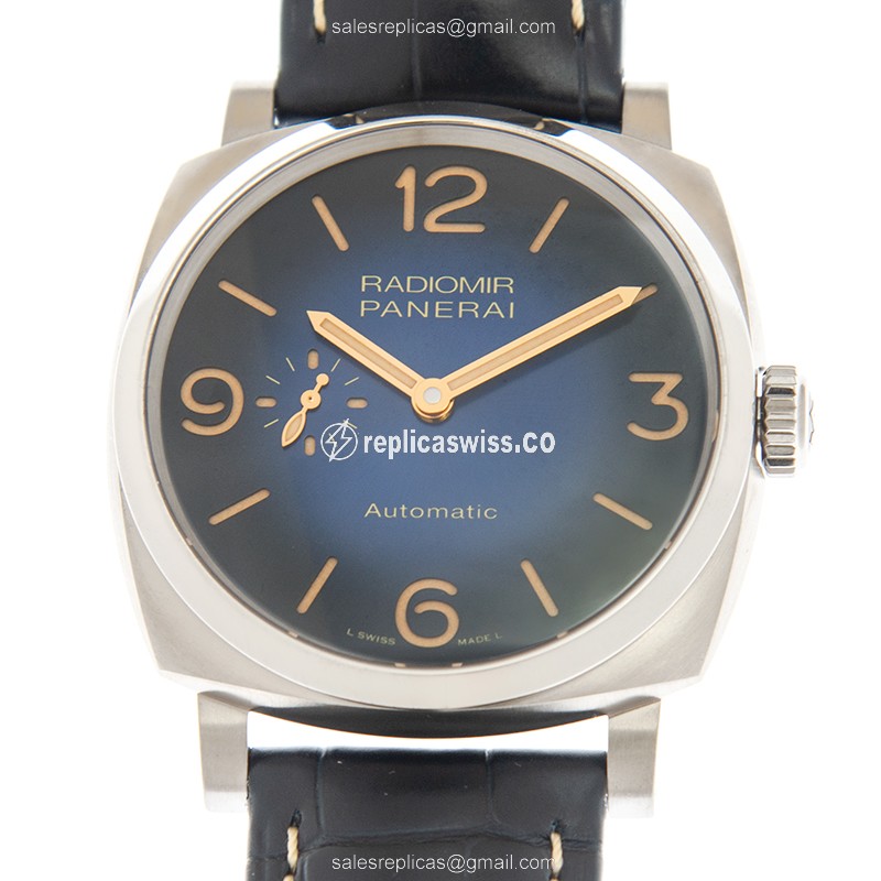 Panerai PAM01078 RADIOMIR Replica | Automatic Movement | Blue Dial & Titanium Case Watch