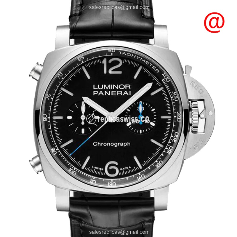 Panerai PAM01109 Luminor Chrono Replica | Automatic Movement | Black Dial & Steel Case Watch