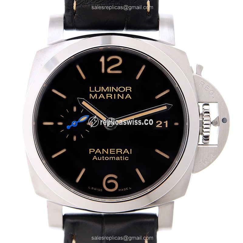 Panerai PAM01392 LUMINOR Replica | Automatic Movement | Black Dial, Stainless Steel Case Watch