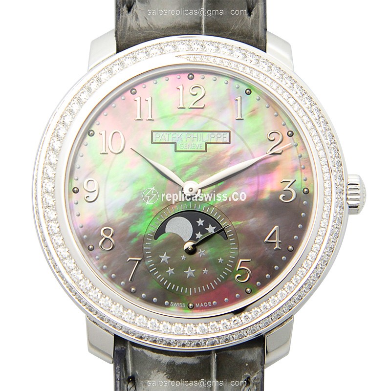 Patek Philippe 4968G-001 Replica, Manual Wind, 18kt White Gold Case, Dark Grey Dial Watch