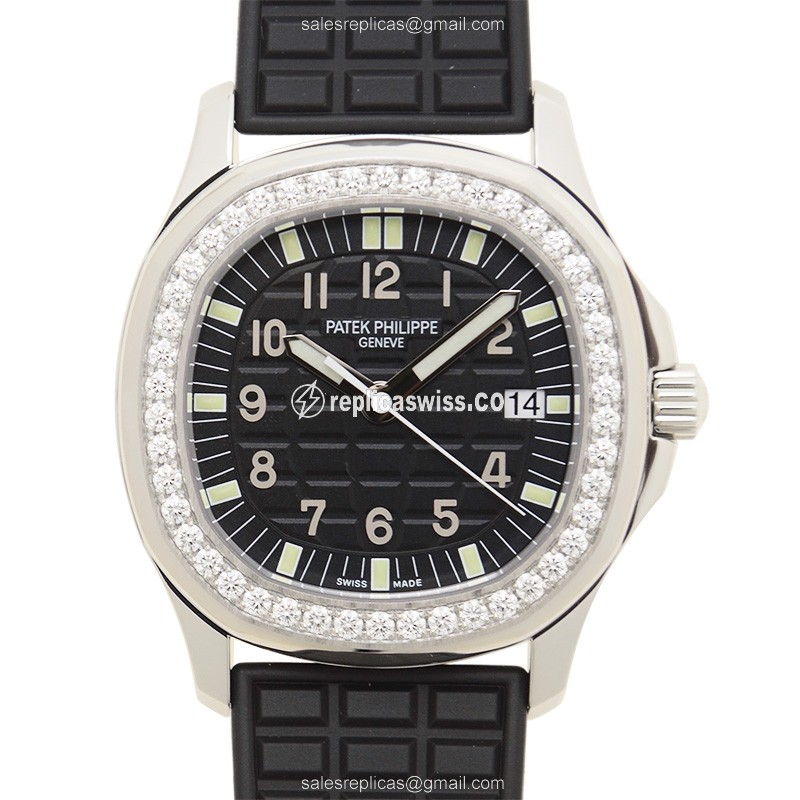 Patek Philippe 5067A-001 AQUANAUT Replica with Black Dial Diamond Accents Watch