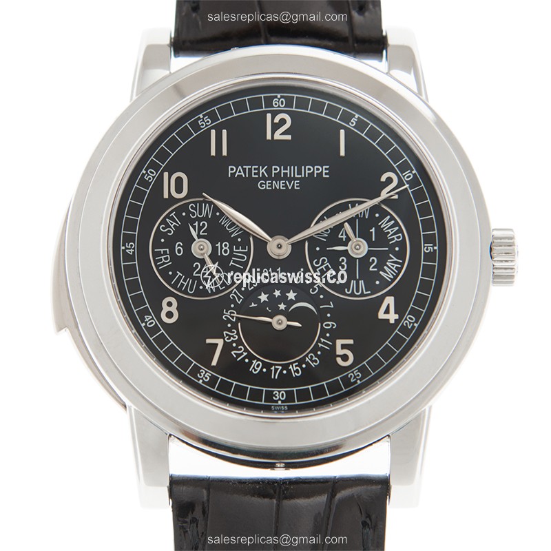Patek Philippe 5074P-001 Replica Watch | Automatic Movement | Black Dial | Platinum Case