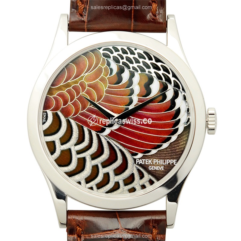 Patek Philippe 5077P-B Calatrava Replica | Automatic Movement, Brown Dial & Platinum Case Watch