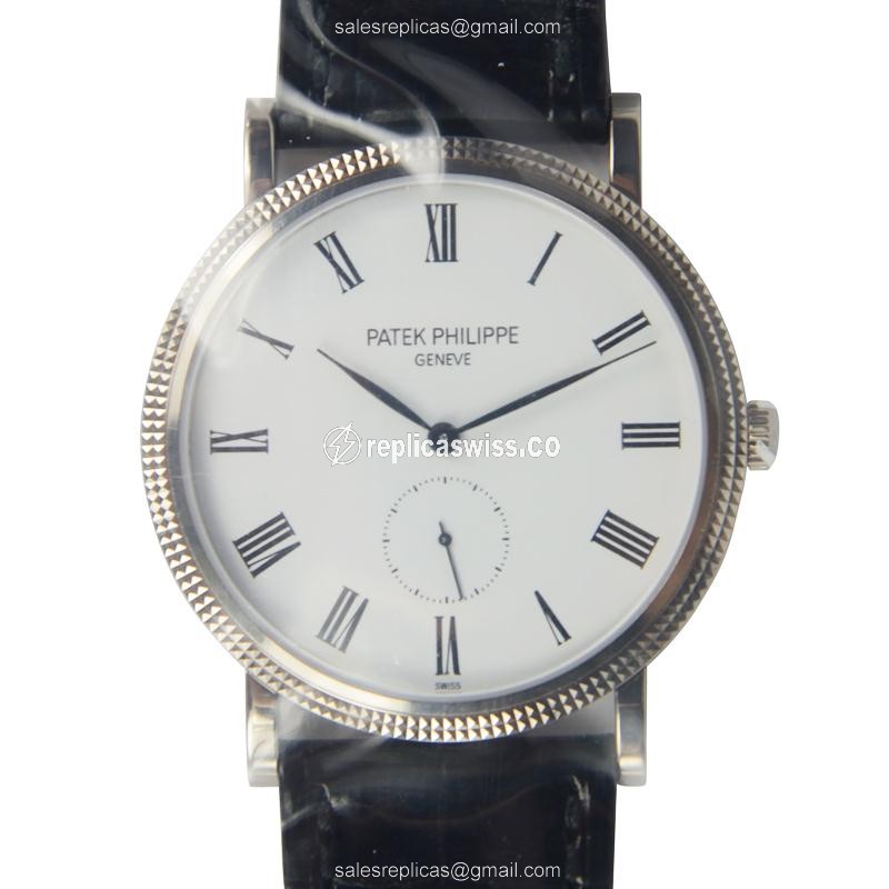 Patek Philippe 5119G-001 Calatrava Replica | Automatic Movement | 18kt Gold Case | White Dial &