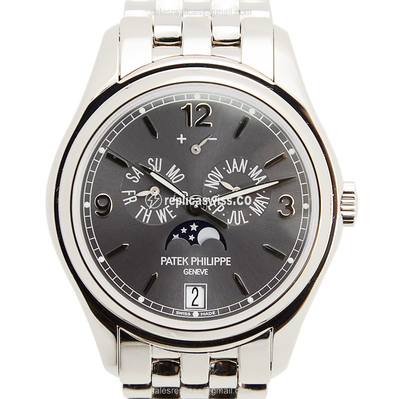Patek Philippe 5146/1G-010 Replica | Automatic Movement, 18kt Gold Case, Dark Grey Dial Watch