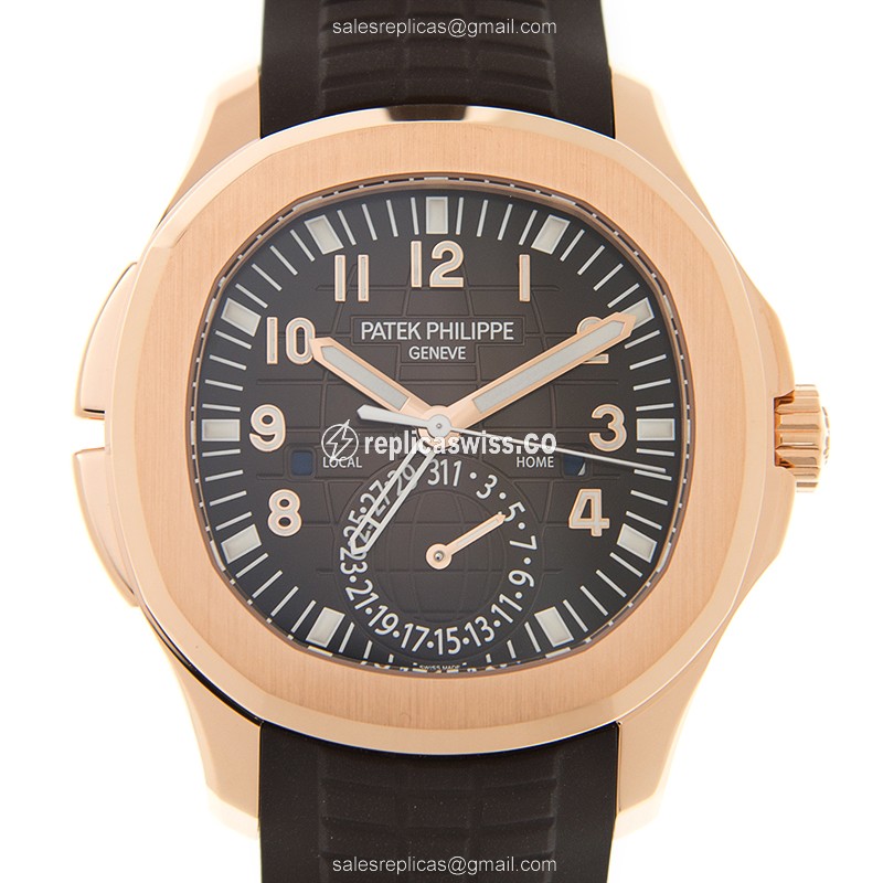 Patek Philippe 5164R-001 AQUANAUT Replica in 18kt Gold with Automatic Movement Brown Dial Watch